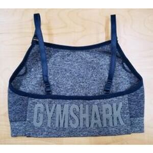 Gymshark flex strappy sports bra blue active wear Size small sporty yoga outdoor